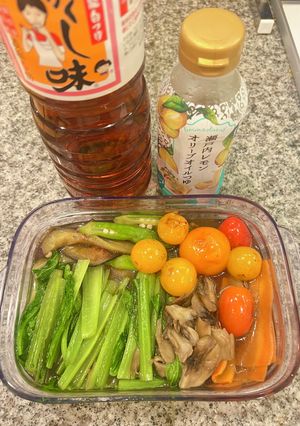 かくし味と檸檬オリーブオイルつゆ焼き浸し-レシピのメイン写真