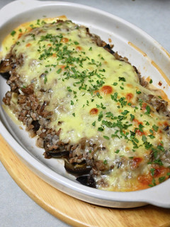 なすのしいたけ塩ミートソースチーズ焼き-レシピのメイン写真
