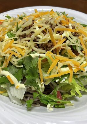 夏にぴったり！和そばのタコライス風♫-レシピのメイン写真