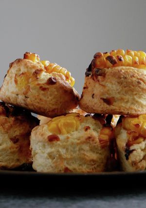 とうもろこしチーズ。英国式コーンスコーン-レシピのメイン写真