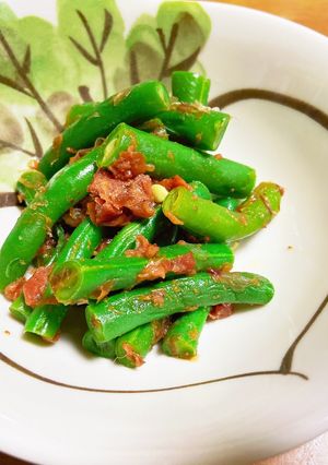インゲン豆の梅おかか和え-レシピのメイン写真