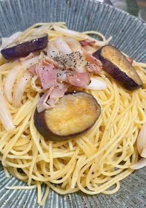 ベーコンとなすの和風パスタ-レシピのメイン写真
