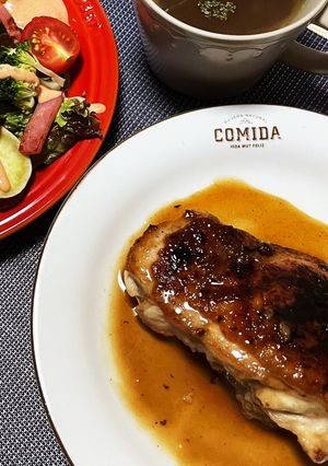 簡単美味しい！ガリバタチキンステーキ-レシピのメイン写真
