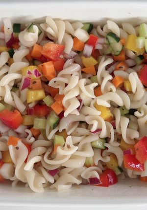 お弁当にも最適「夏野菜のサラダパスタ」-レシピのメイン写真