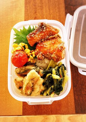 作り置き♪♪鮭の甘辛ごま焼きお弁当-レシピのメイン写真