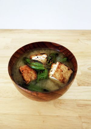 甘とうがらしと厚揚げのかんたん味噌汁-レシピのメイン写真