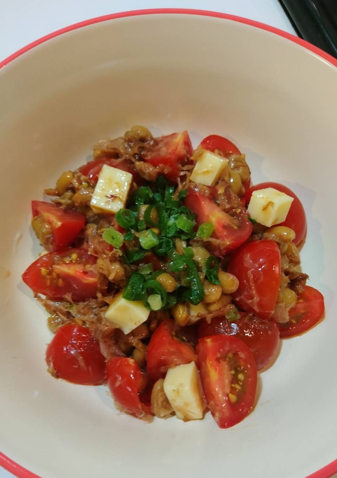 簡単！旨い！トマト納豆チーズのわさぽん♪-レシピのメイン写真