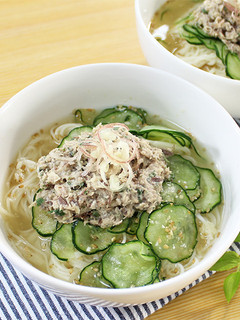 栄養満点!鯖缶で冷やしそうめん-レシピのメイン写真