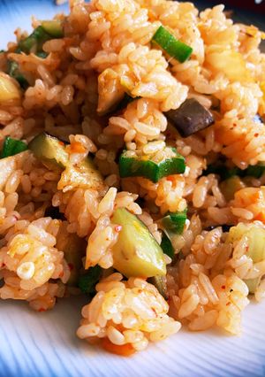 夏野菜のキムチ炒飯-レシピのメイン写真