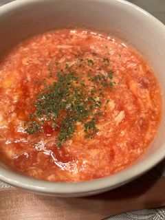 【認知症予防】トマトと卵のとろっとスープ-レシピのメイン写真