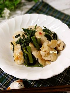 ご飯が進む♪空芯菜と鶏胸肉のピリ辛炒め-レシピのメイン写真