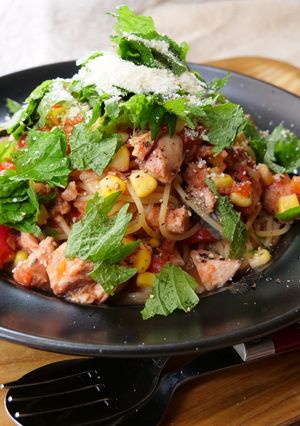 夏の缶詰冷製パスタ-レシピのメイン写真