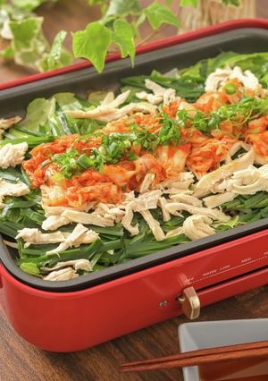 たっぷり野菜とサラダチキンで簡単蒸し焼き-レシピのメイン写真