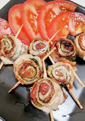 揚げない！梅シソ巻き♪パン粉、小麦粉無し-レシピのメイン写真