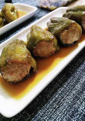 簡単丸ごと！ピーマンの肉詰め照り焼き-レシピのメイン写真