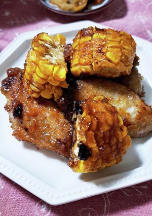 手羽中ととうもろこしのバター醤油-レシピのメイン写真