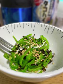 ピーマンと塩昆布のナムル風♪-レシピのメイン写真