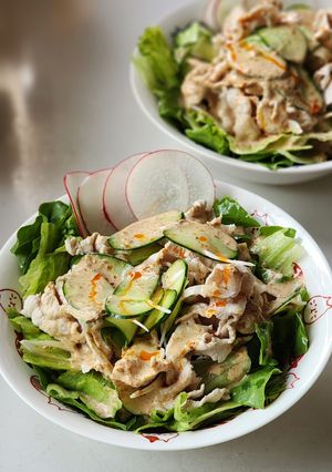 冷しゃぶサラダこんにゃくうどん-レシピのメイン写真