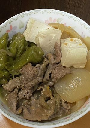 牛肉と万願寺唐辛子の梅肉煮-レシピのメイン写真
