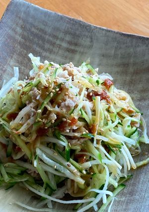 ＊細切り野菜の豚しゃぶ梅わさびダレ＊-レシピのメイン写真