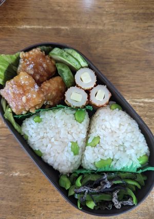 JK☆食感最高！枝豆おにぎり弁当♪-レシピのメイン写真