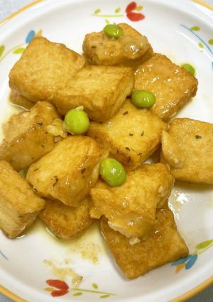 ≪学校給食≫厚揚げのカレーチーズ炒め-レシピのメイン写真