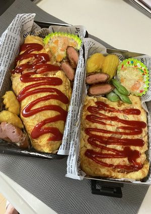旦那＆息子弁当♪-レシピのメイン写真