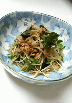 ☆生ワカメと大根と大葉と納豆のサラダ☆-レシピのメイン写真