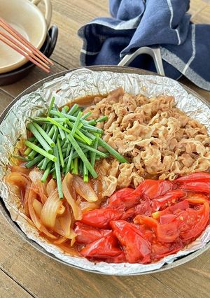 トマトと豚肉のすき煮-レシピのメイン写真