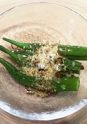 うどんスープで簡単！オクラの浅漬けお漬物-レシピのメイン写真