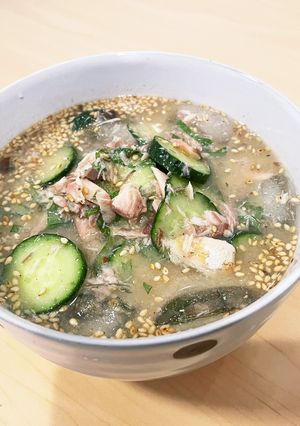 簡単！火を使わない！サバ缶冷や汁飯〜！-レシピのメイン写真