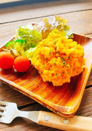 レンジで簡単！かぼちゃのクリーミーサラダ-レシピのメイン写真
