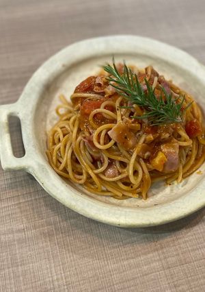 【ワンパン】苺とトマトのアマトリチャーナ-レシピのメイン写真