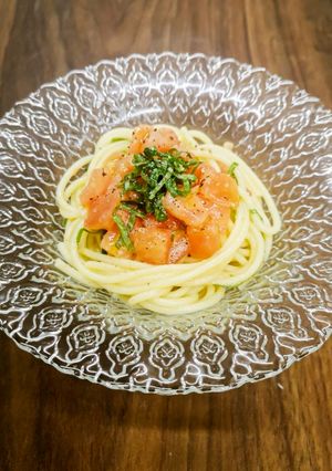 ★新潟食材★トマトと大葉の冷製パスタ-レシピのメイン写真