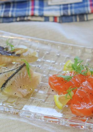鰆とサーモンの生ハム風-レシピのメイン写真