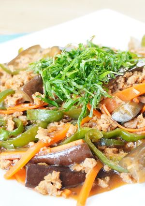 下ゆで不要な大豆ミートで☆麻婆茄子-レシピのメイン写真