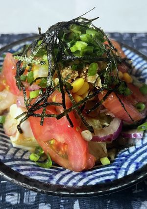 冷奴と豆腐サラダの狭間で-レシピのメイン写真