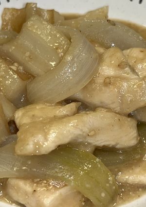 鶏肉とれんこんのごまみそ煮-レシピのメイン写真