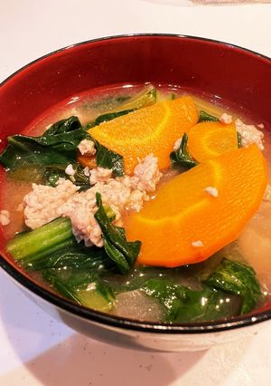 おかわり必須☆うちの肉入り味噌汁-レシピのメイン写真