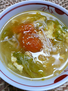 トマトとレタスの中華スープ-レシピのメイン写真