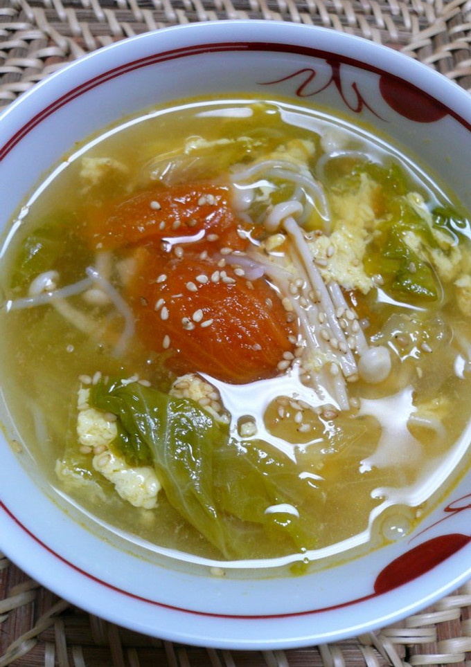 トマトとレタスの中華スープ-レシピのメイン写真