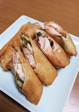 明太マヨとささみの春巻き-レシピのメイン写真