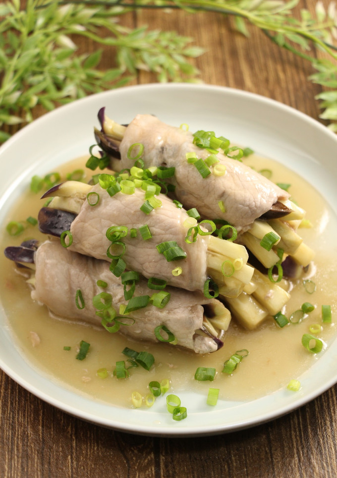 簡単！とろとろ茄子の肉巻きしょうがあん-レシピのメイン写真