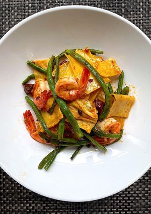 干皮豆腐と海老の辛味炒め-レシピのメイン写真