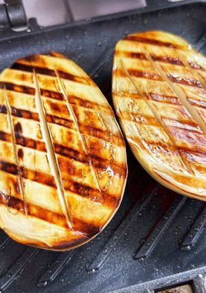 簡単！ホットサンドメーカーでナスステーキ-レシピのメイン写真
