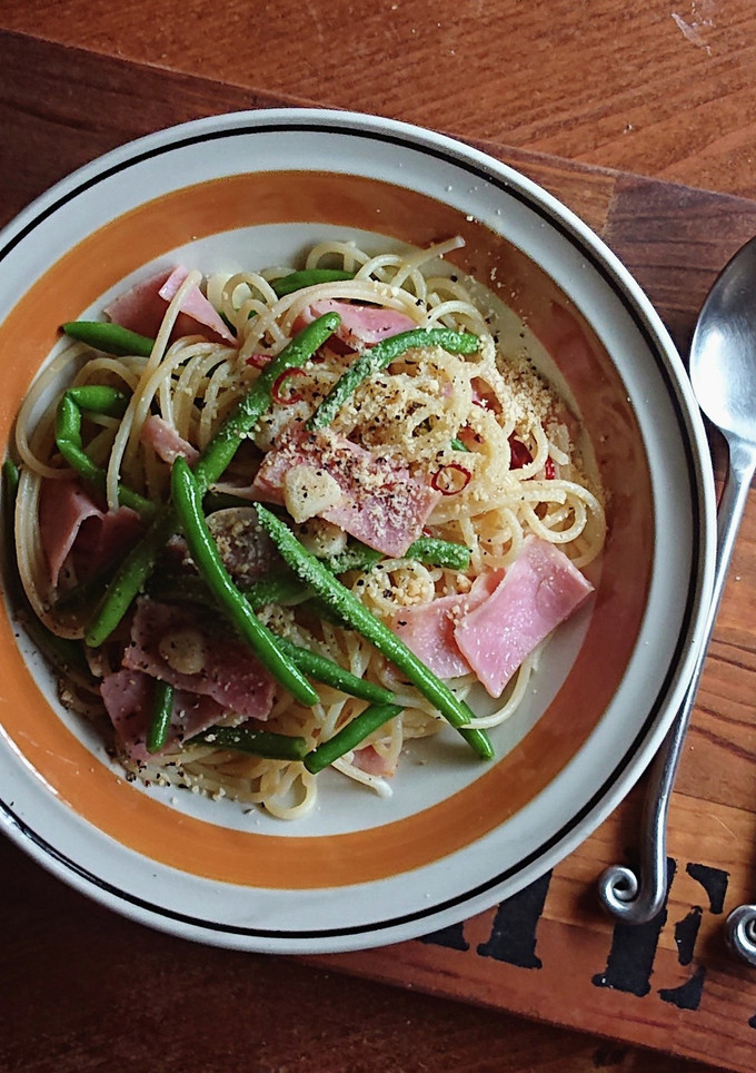 めちゃ旨★冷凍いんげんとベーコンのパスタ-レシピのメイン写真