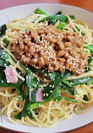 納豆ニラパスタ-レシピのメイン写真