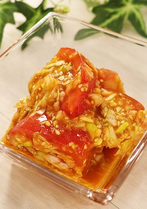 相性ばっちり♡トマトの韓国風ねぎ和え-レシピのメイン写真