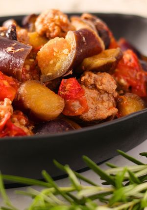 レンジで13分♪ナスとひき肉のトマト煮-レシピのメイン写真