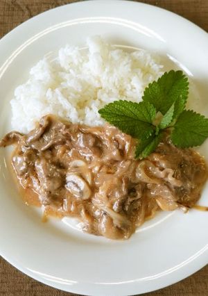 おやま和牛でビーフストロガノフ-レシピのメイン写真